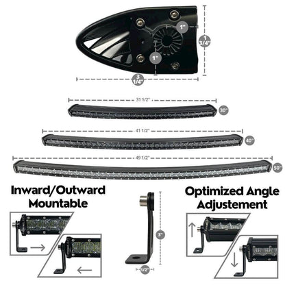 50" Curved Extreme Single Row 250W Combo Beam LED Light Bar