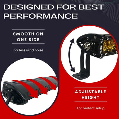 6" All Amber LED Light Bar - 30W Single Row Combo Beam
