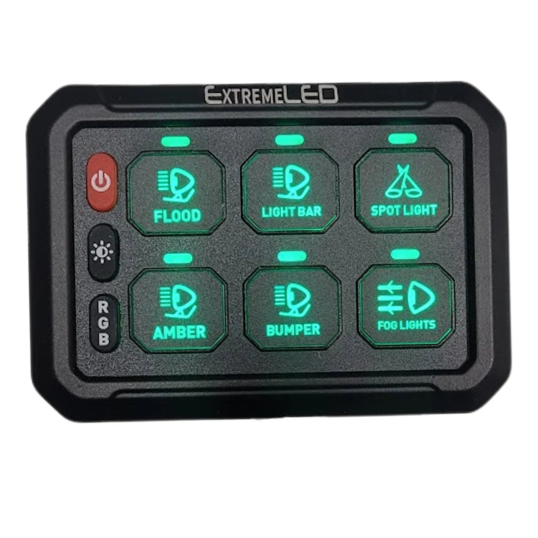 6 Gang RGB Rocker Switch Panel