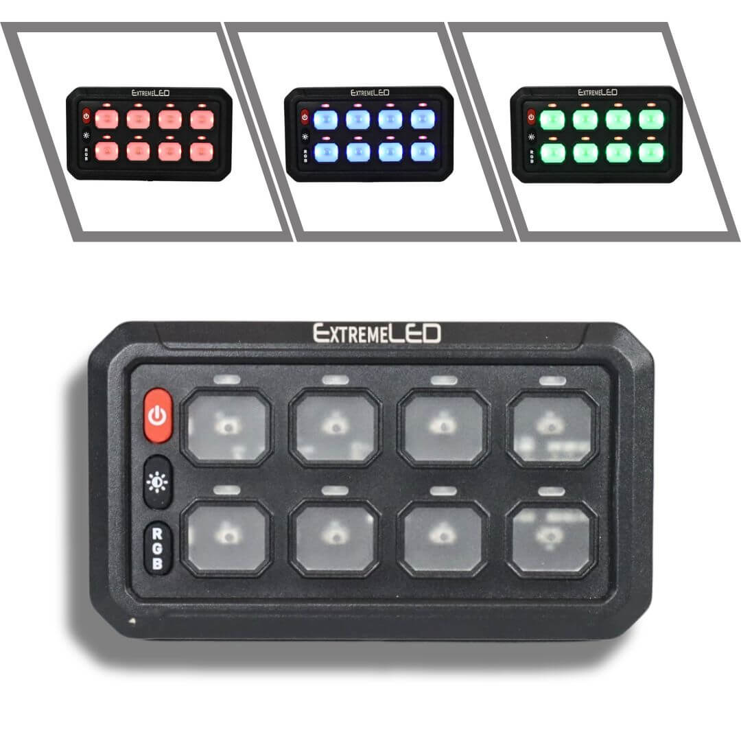 8 Gang RGB Rocker Switch Panel