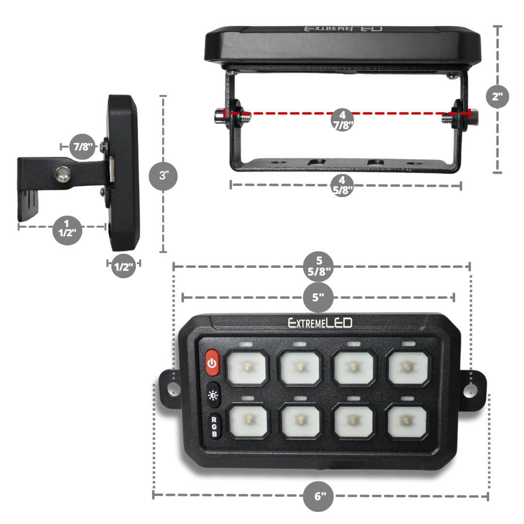 8 Gang RGB Rocker Switch Panel