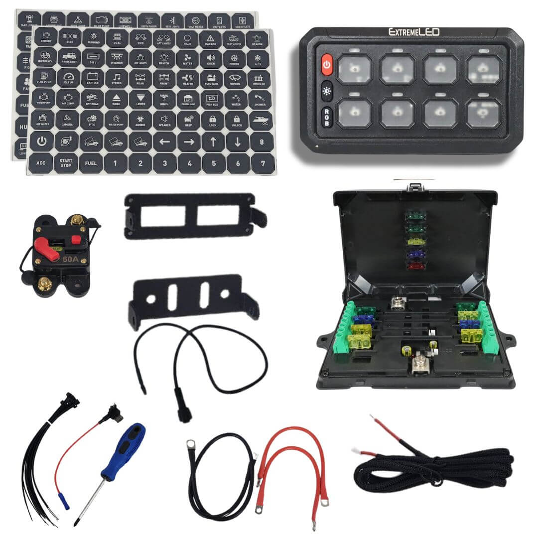 8 Gang RGB Rocker Switch Panel