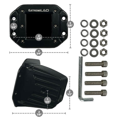 Amber Flood Flush Mount Extreme Series 3" LED Light Pod
