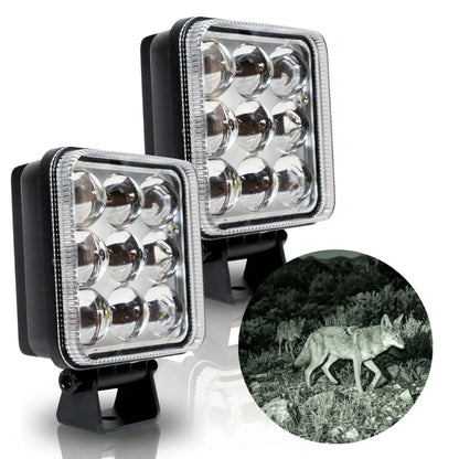 Extreme LED 4" 940nm Infrared & White Hybrid LED Light Pod Pair & Harness Kit