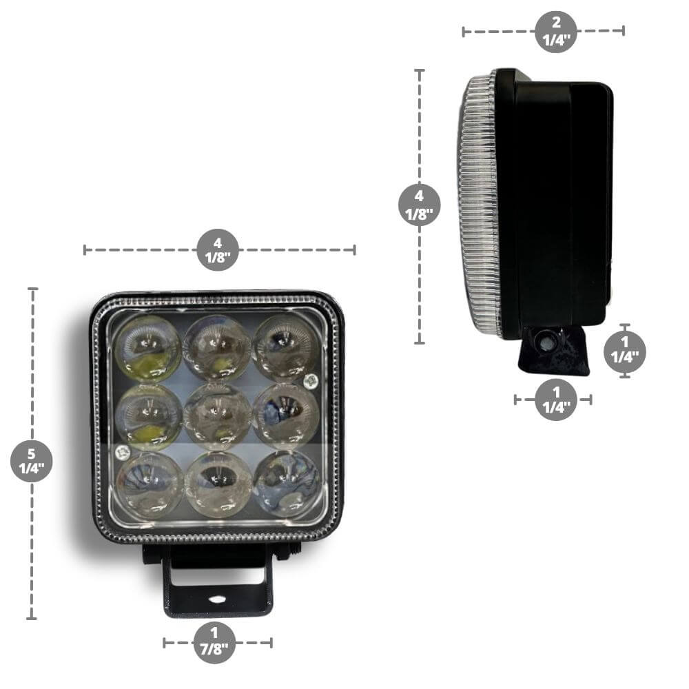 Extreme LED 4" 940nm Infrared & White Hybrid LED Light Pod Pair & Harness Kit