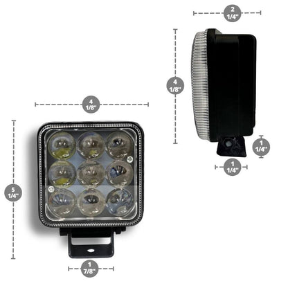 Extreme LED 4" 940nm Infrared & White Hybrid LED Light Pod Pair & Harness Kit