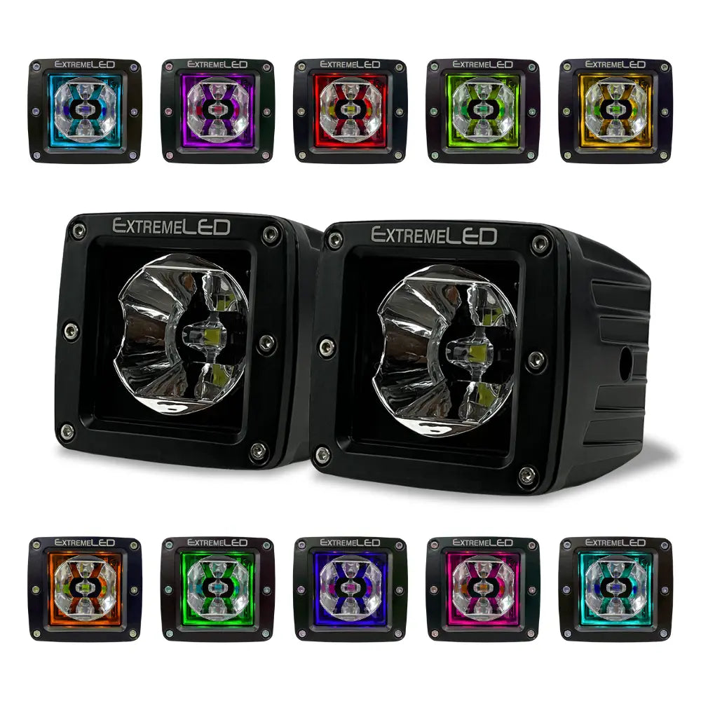 Extreme Series 3" LED RGB Light Pod Pair