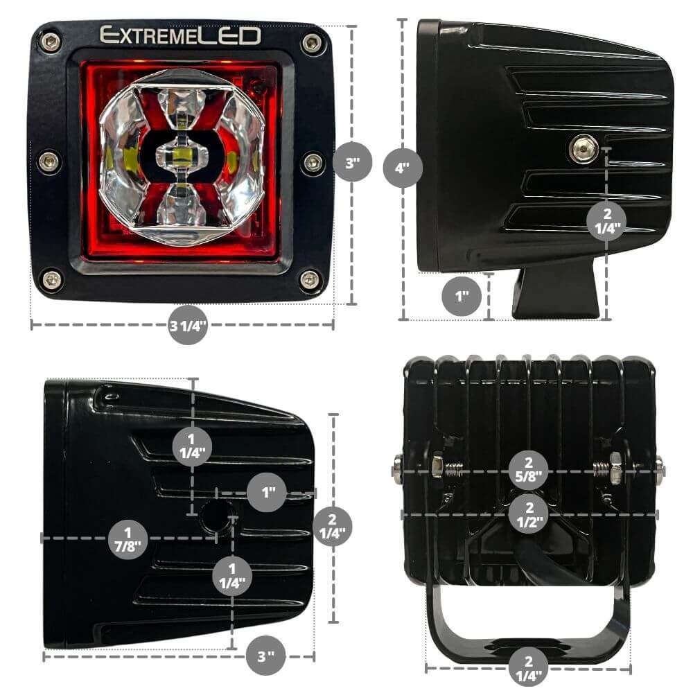 Extreme Series 3" LED RGB Light Pod Pair