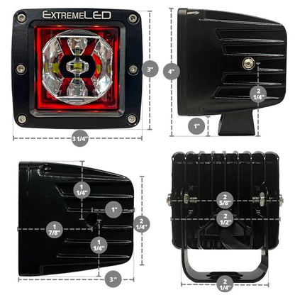 Extreme Series 3" LED RGB Light Pod Pair