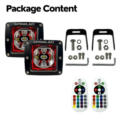 Extreme Series 3" LED RGB Light Pod Pair