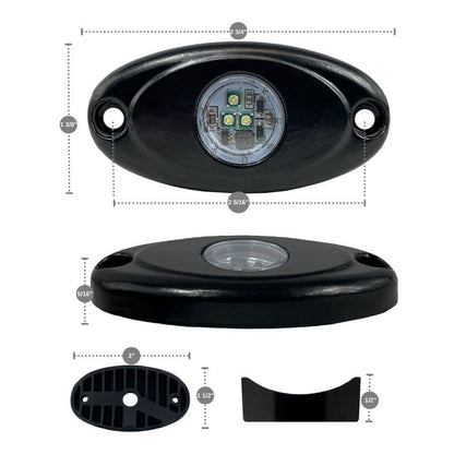 LED Rock Lights (White/4 Pack)