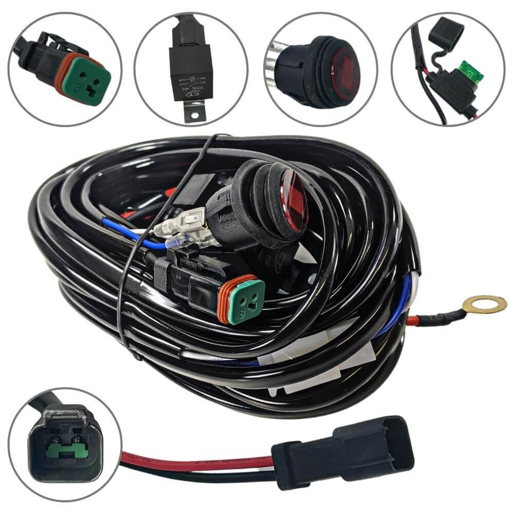 Light Switch and Power Wiring Kit With One Connection