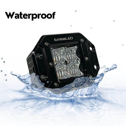 Amber (Orange) Flood Flush Mount Extreme Series 3" LED Light Pod