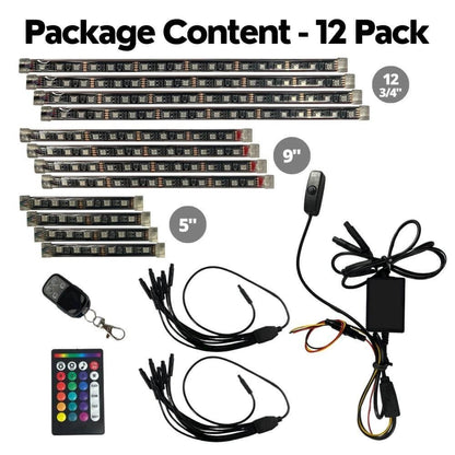 RGB Glow LED Light Kit - 12 Pack