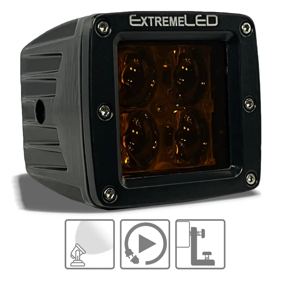 Stealth Amber Flood Extreme Series 3" Light Pod