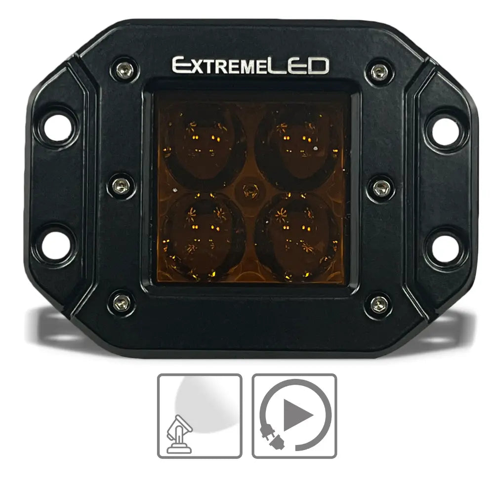 Stealth Amber Flood Flush Mount Extreme Series 3" Light Pod