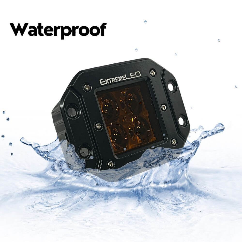 Stealth Amber Flood Flush Mount Extreme Series 3" Light Pod