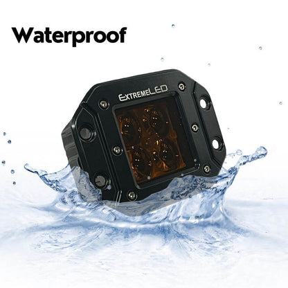 Stealth Amber Flood Flush Mount Extreme Series 3" Light Pod