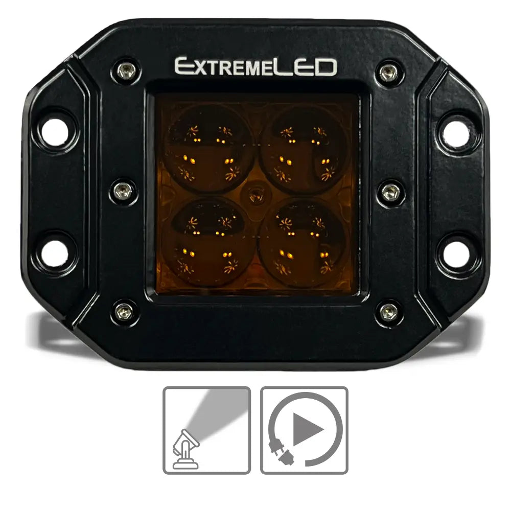 Stealth Amber Spot Flush Mount Extreme Series 3" Light Pod