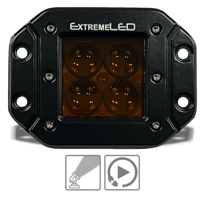 Stealth Amber Spot Flush Mount Extreme Series 3" Light Pod