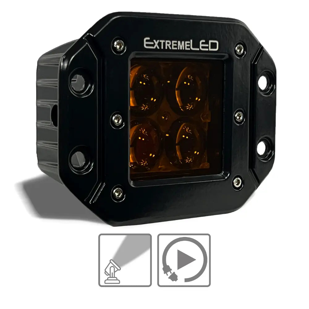 Stealth Amber Spot Flush Mount Extreme Series 3" Light Pod
