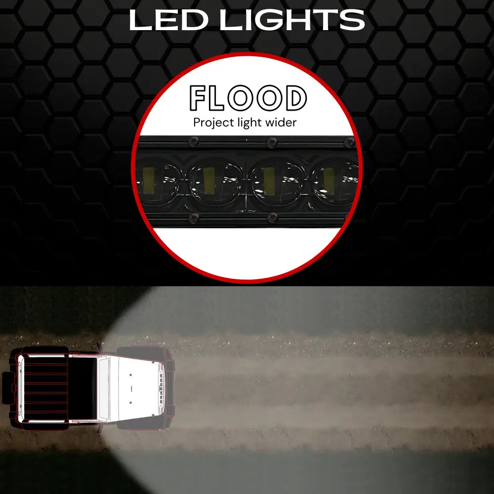 8" Extreme Stealth 30W Flood Beam LED Light Bar