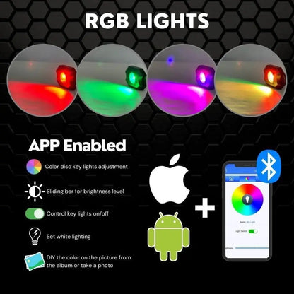 True White RGB LED Rock Lights (RGBW/4 Pack)