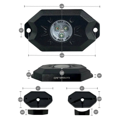 True White RGB LED Rock Lights (RGBW/4 Pack)