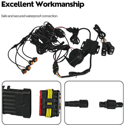 Univsersal Turn Signal Kit W/ Horn and Rocker Switches with 4 blinkers