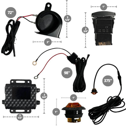 Univsersal Turn Signal Kit W/ Horn and Rocker Switches with 4 blinkers