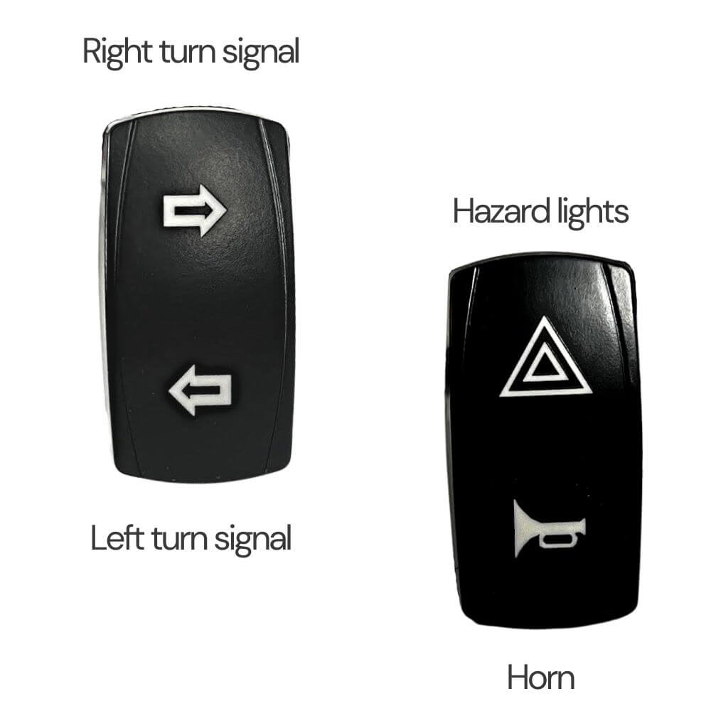 Univsersal Turn Signal Kit W/ Horn and Rocker Switches with 4 blinkers