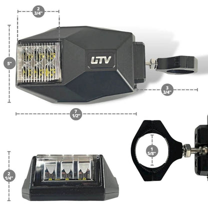 UTV/ATV Side Mirrors w/ Built in LED Side Shooters