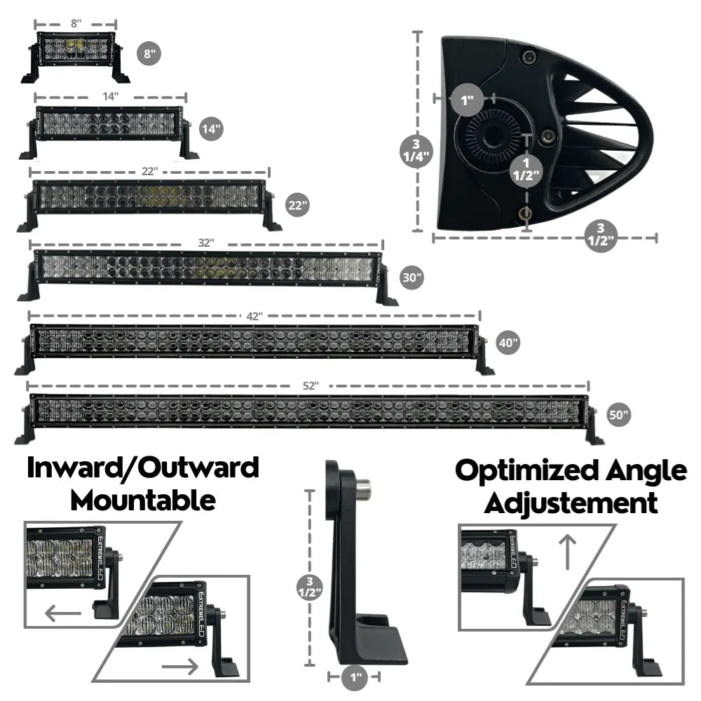 14" Extreme Series Dual Row 120W Combo Beam LED Light Bar (8 Flood)