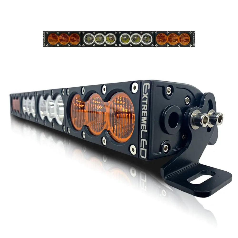 22" X6 Amber/White 120W Combo Beam LED Light Bar & Harness Kit