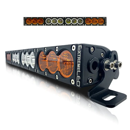 22" X6 Amber/White 120W Combo Beam LED Light Bar & Harness Kit