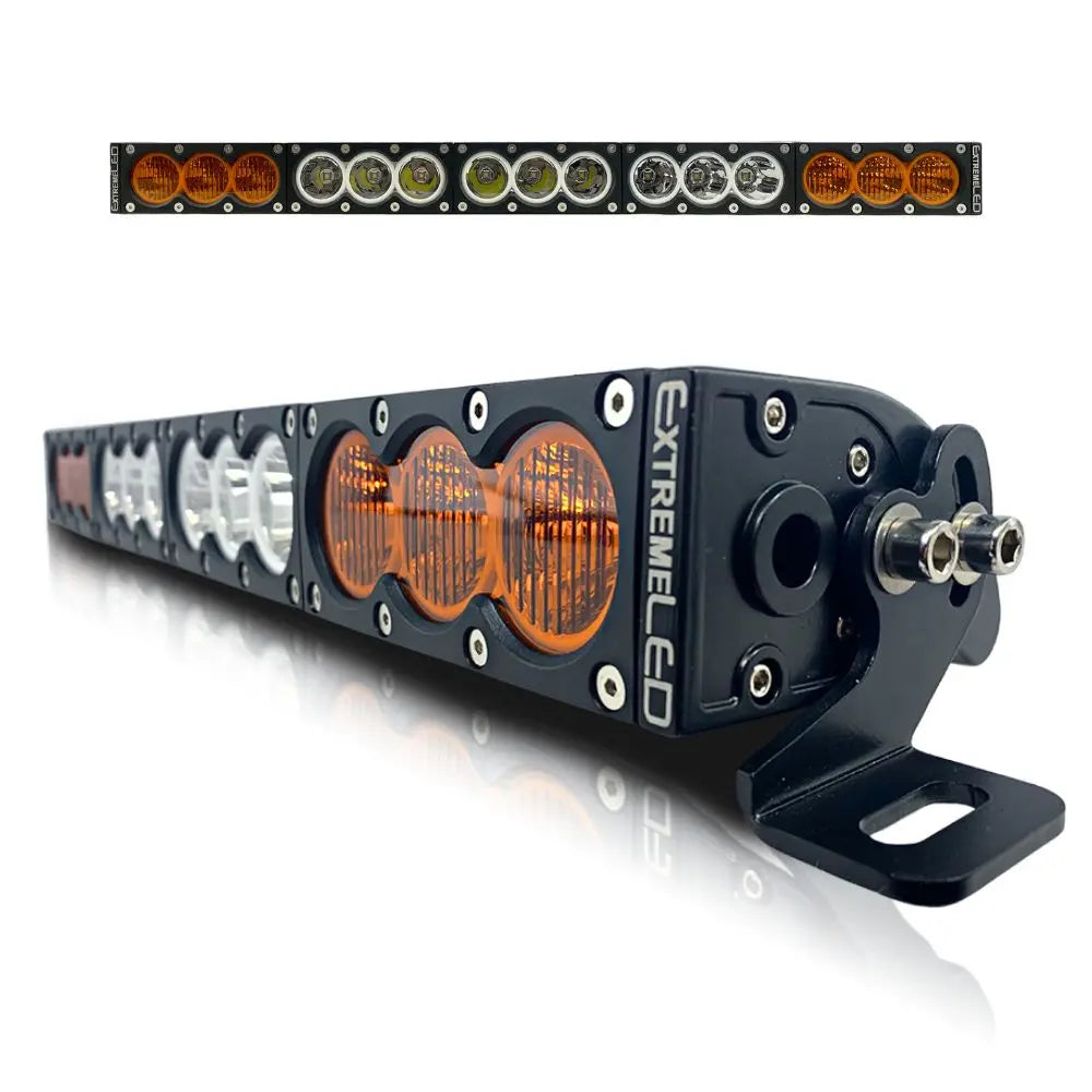 28" X6 Amber/White 150W Combo Beam LED Light Bar & Harness Kit