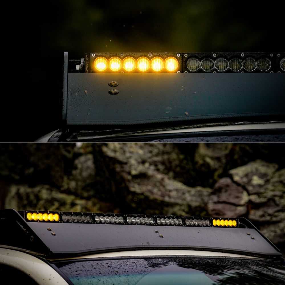44" X6S Slim Amber/White 210W LED Light Bar & Harness