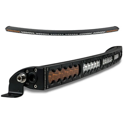 50" Curved X6S Slim Amber/White 240W LED Light Bar & Harness