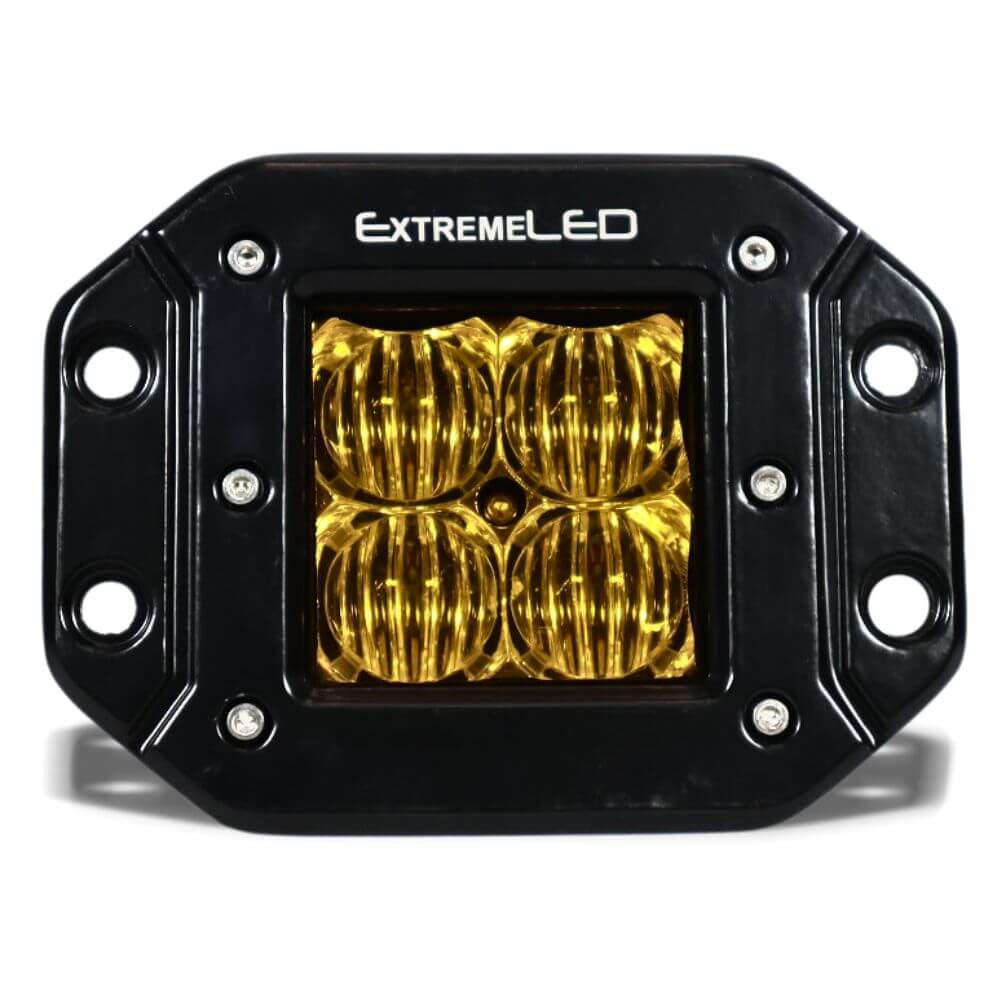 Yellow Flood Flush Mount Extreme Series 3" LED Light Pod