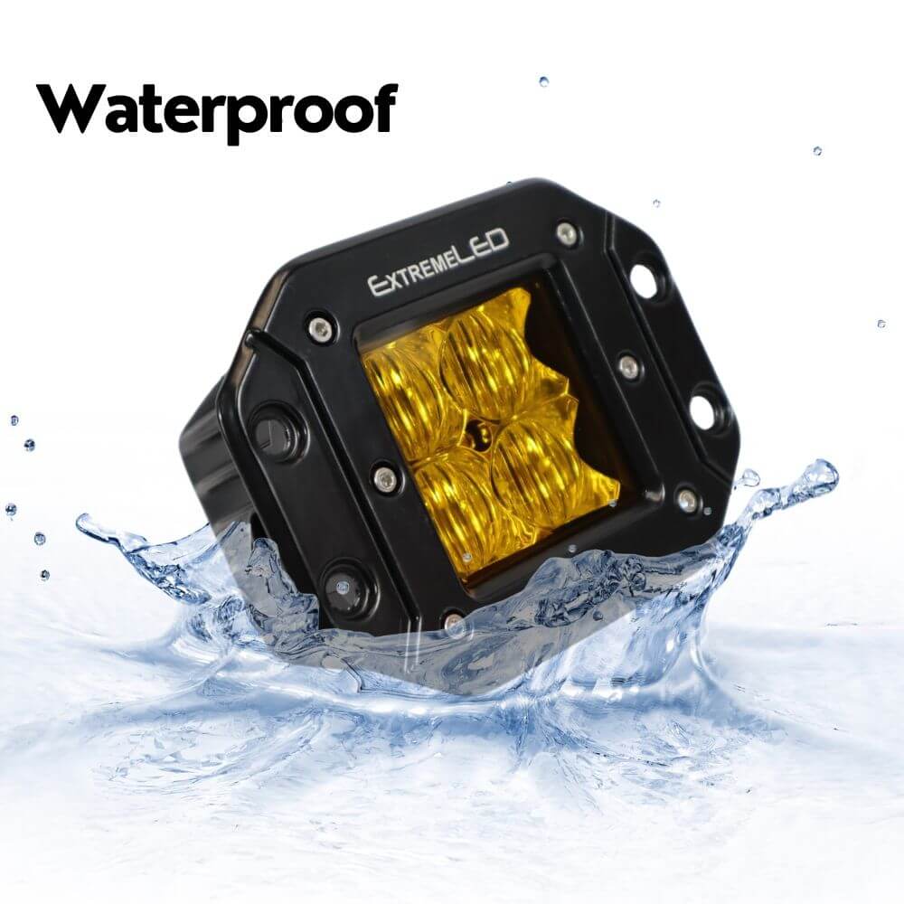 Yellow Flood Flush Mount Extreme Series 3" LED Light Pod