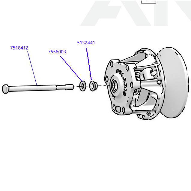 RPM XP1000 / XP900 Titanium Primary Clutch Bolt Kit : M14x1.5X215mm 7518412