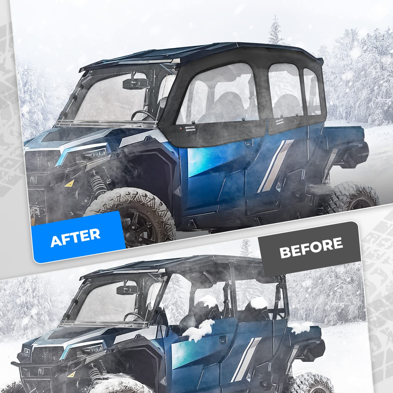 Soft Cab Enclosure Upper Doors for General XP 4 1000 - Image 4