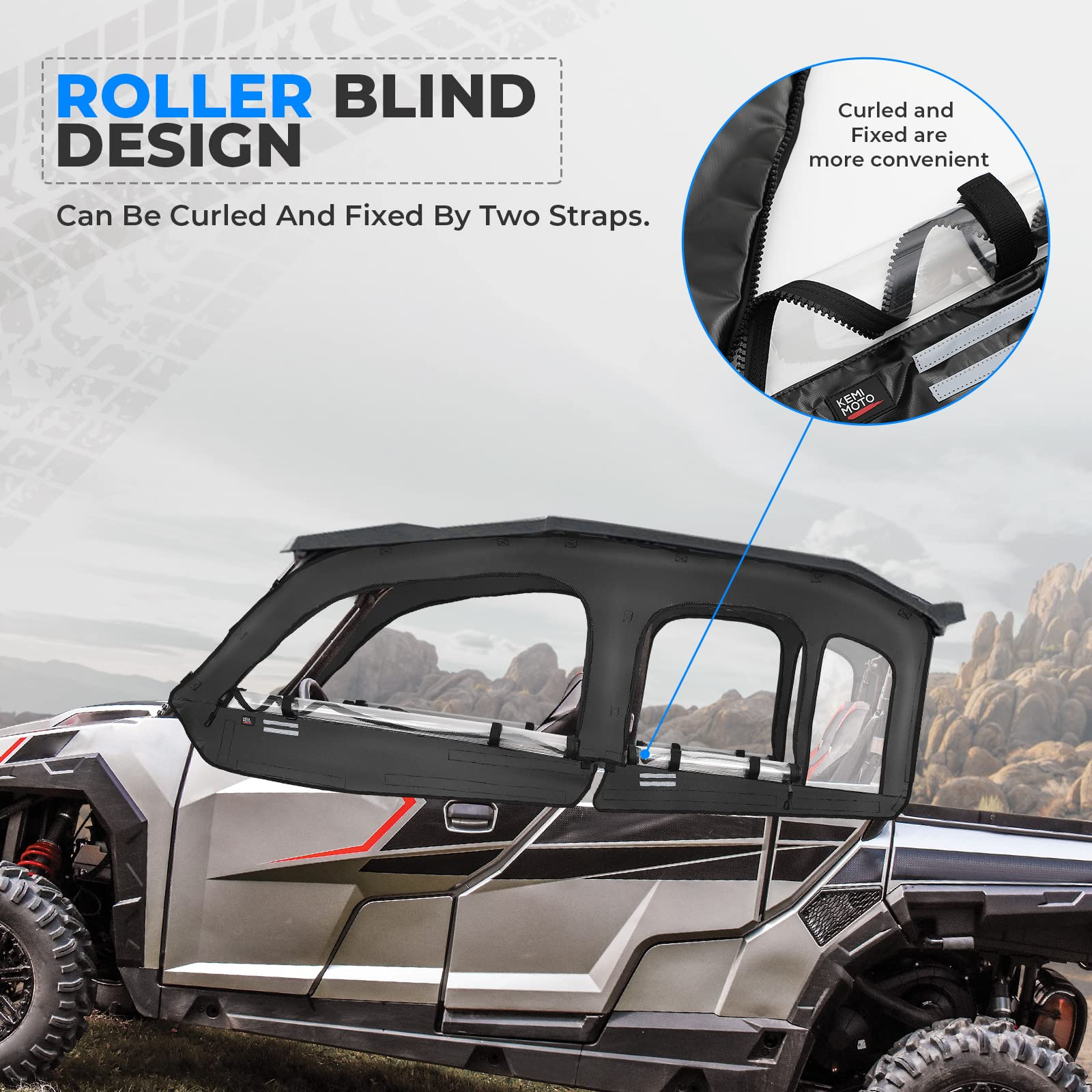 Soft Cab Enclosure Upper Doors for General XP 4 1000 - Image 5