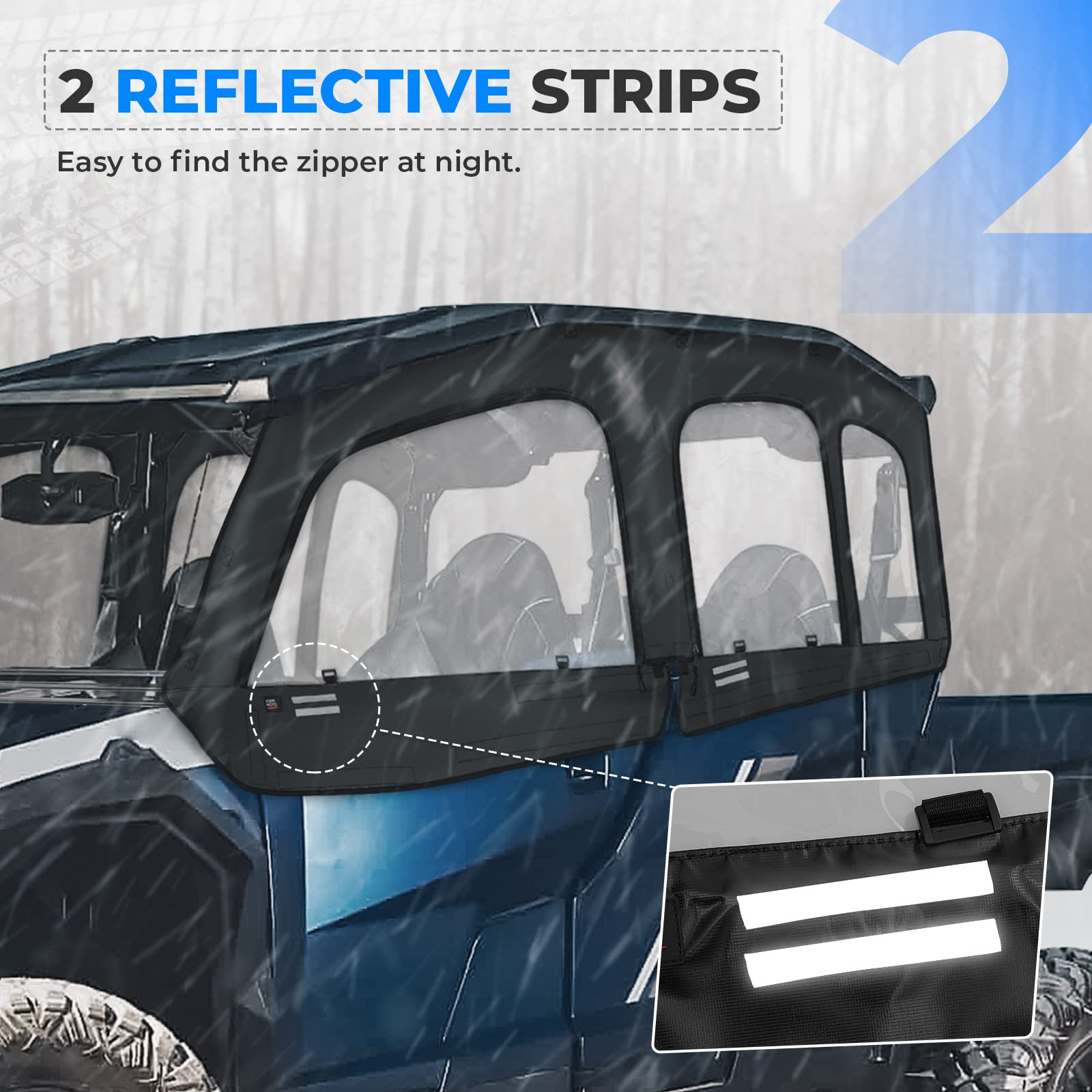 Soft Cab Enclosure Upper Doors for General XP 4 1000 - Image 8